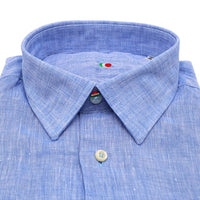 Camicia in cotone e lino collo italiano