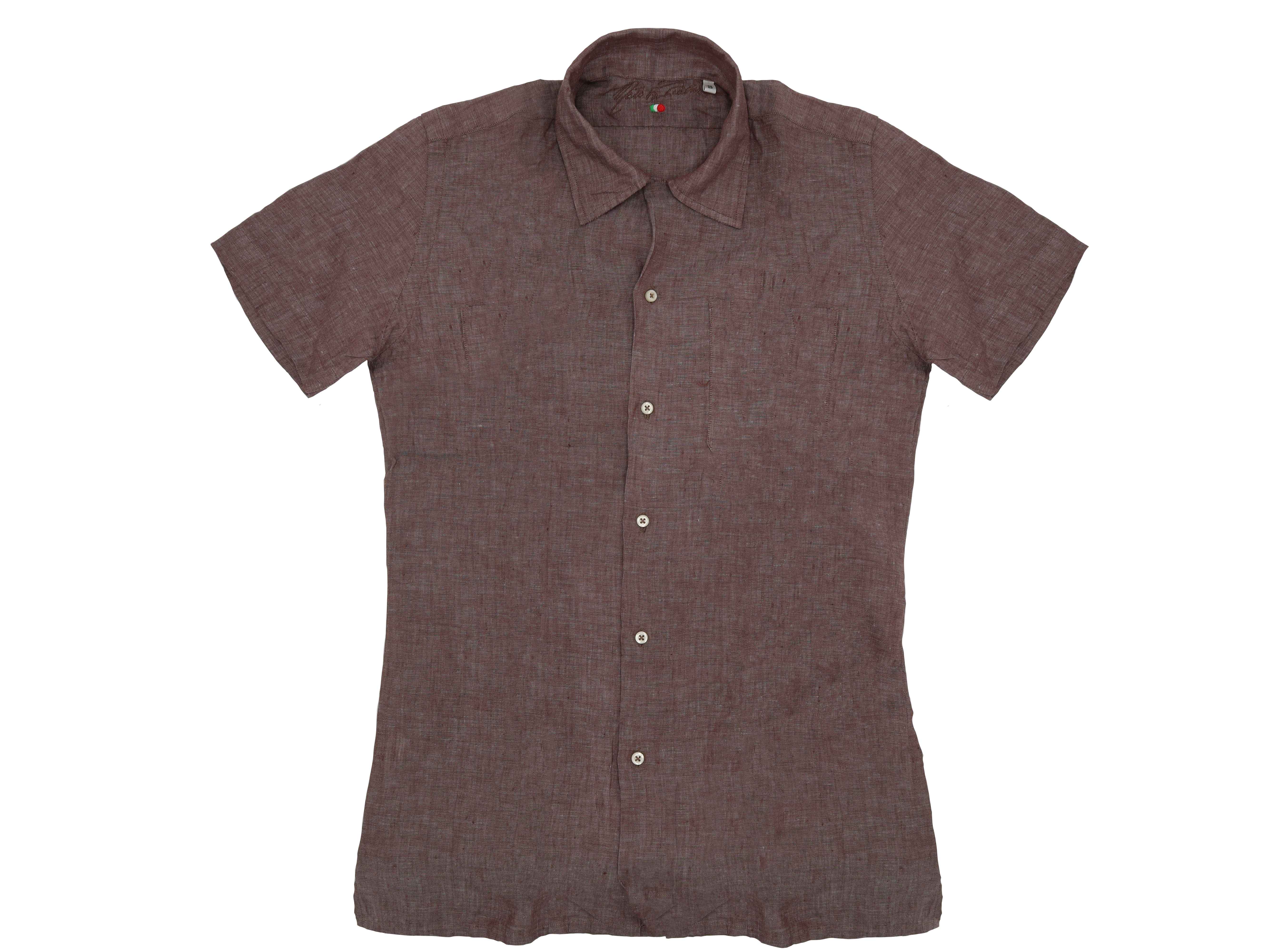 Short sleeve shirt in linen 