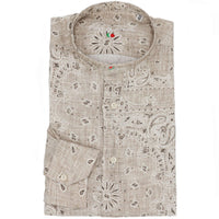 Camicia paisley in lino